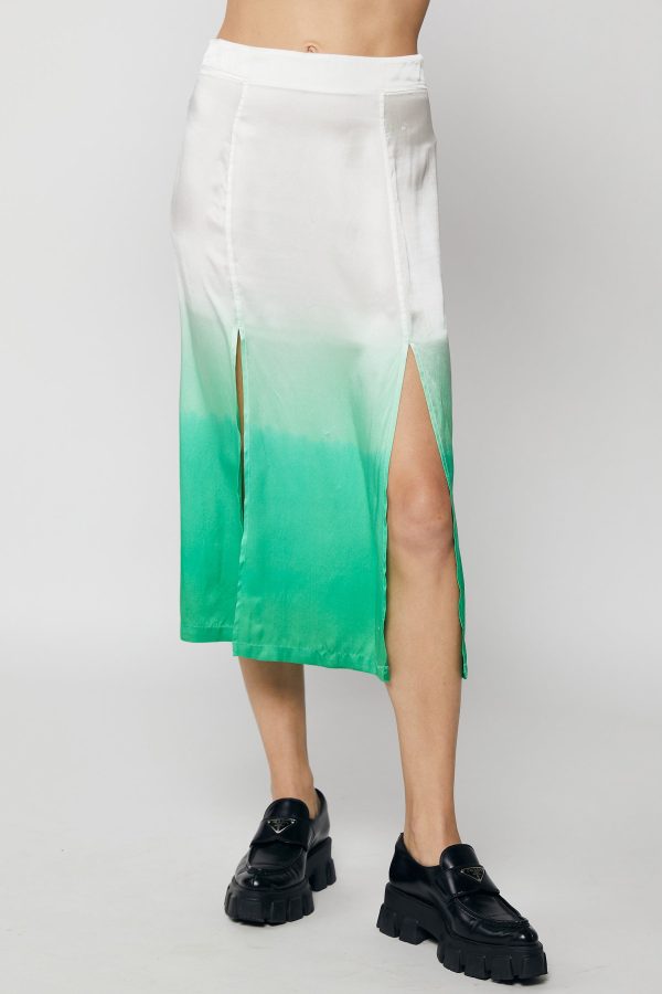 Aether Midi Skirt - Ombre Silk